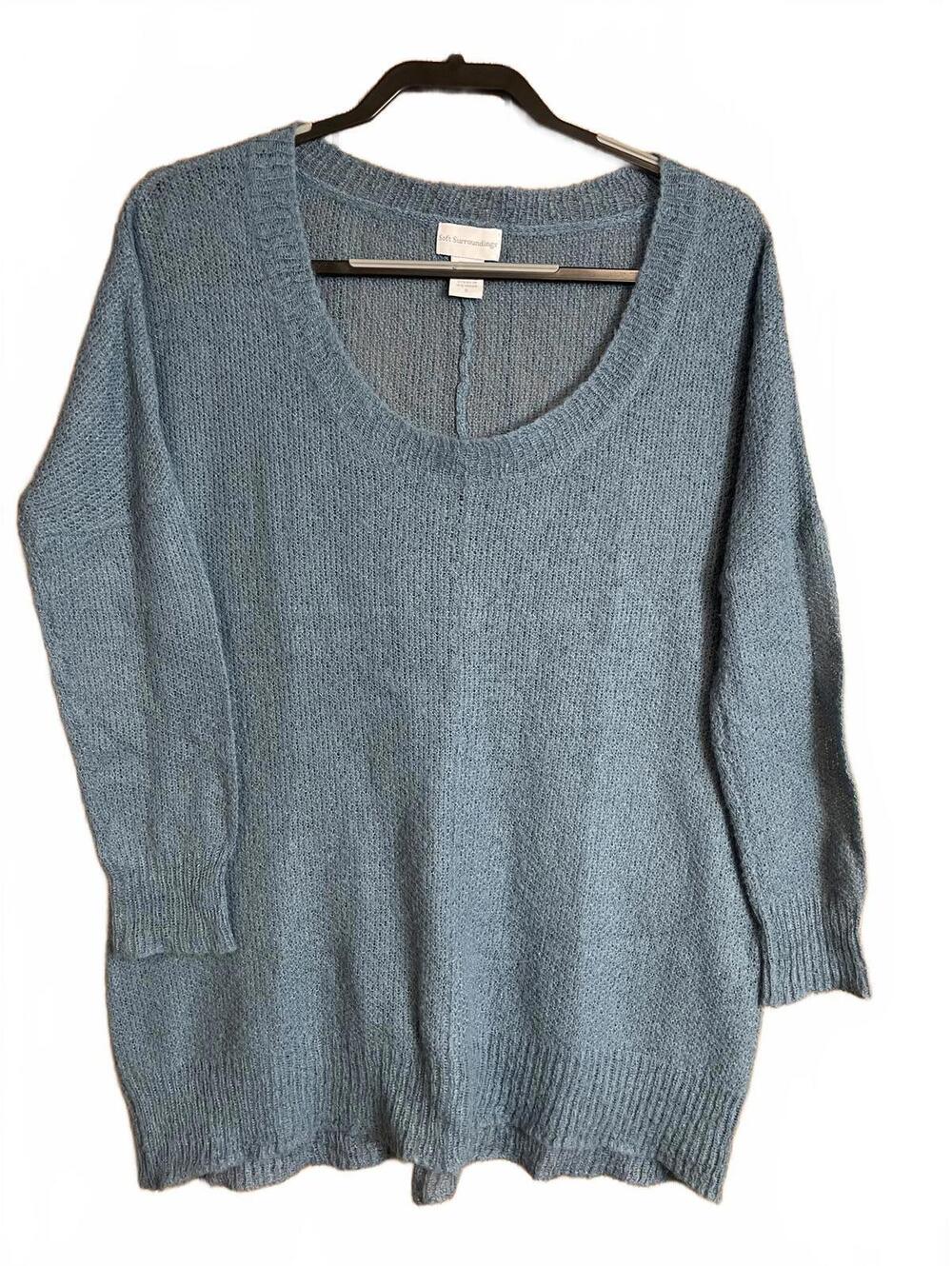 Soft Surroundings ultra light scoop neck sweater with Mohair size small
